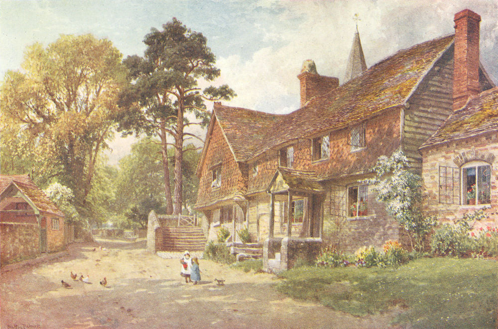 SURREY. Witley 1912 old antique vintage print picture